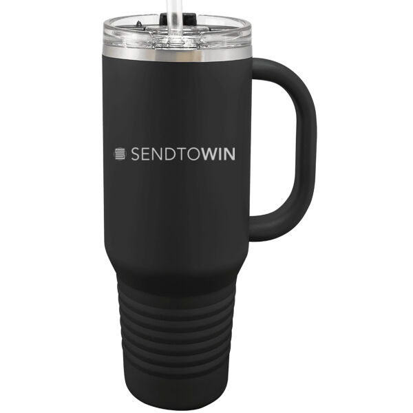   - Premium 32 oz. Travel Mug with Snap Lid & Straw Thumbnail