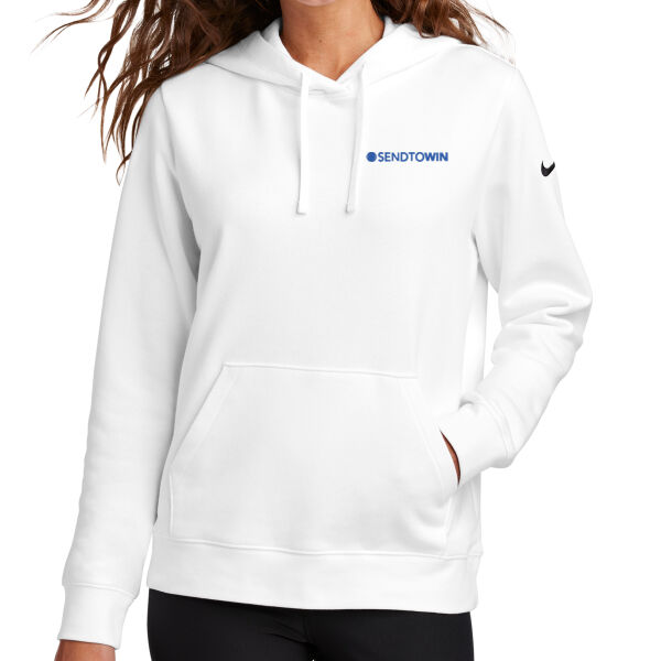   - Women's Club Fleece Sleeve Swoosh Pullover Hoodie Thumbnail