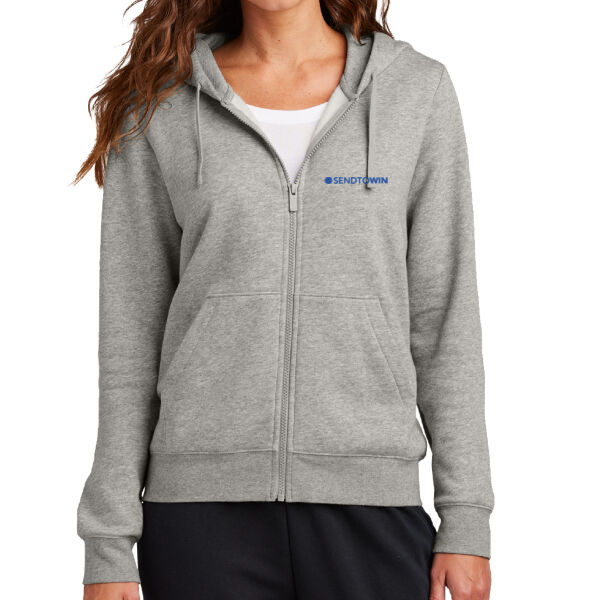   - Women's Club Fleece Sleeve Swoosh Full Zip Hoodie Thumbnail